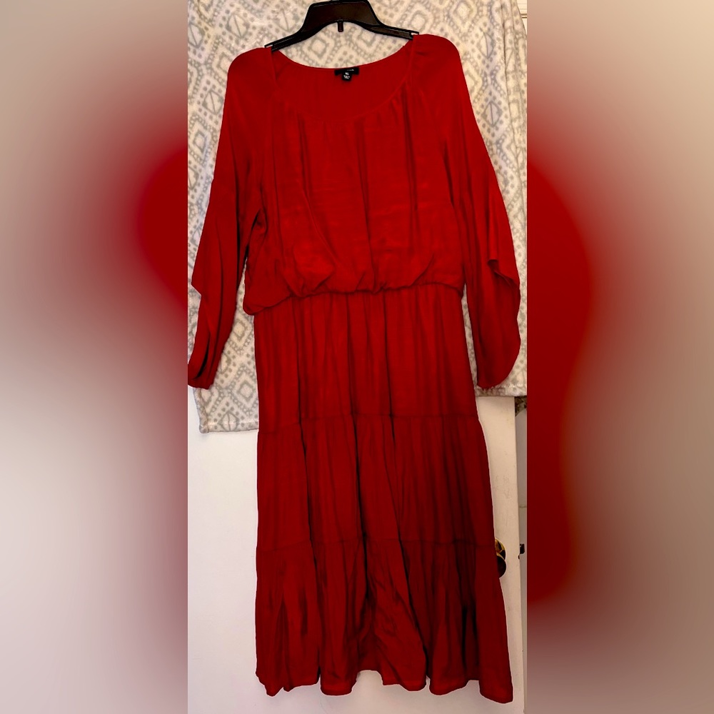 🌹💃🏻RED Dress,Rayon Polyester, beautiful material.